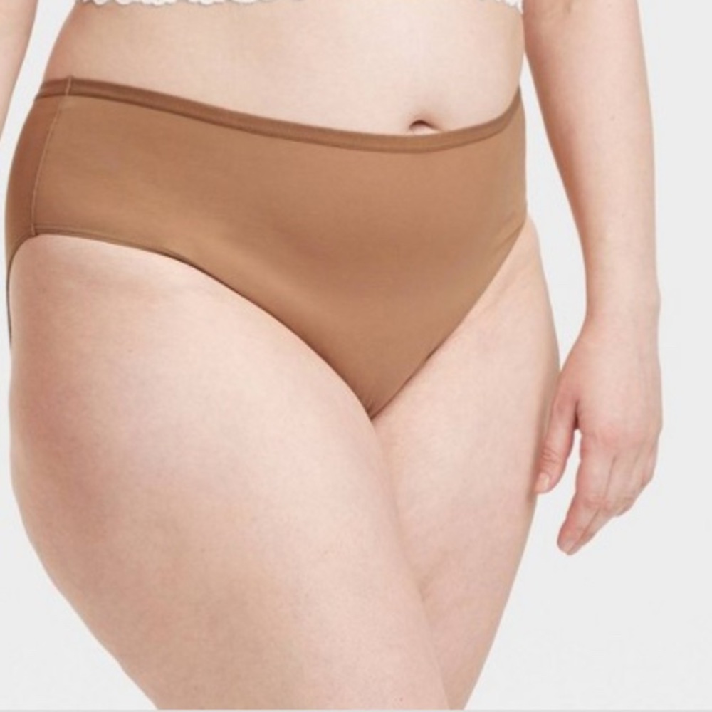 Women's Mesh Hi-Cut Briefs - Auden 4X Brown